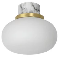 Lampy sufitowe - Lucide Łazienkowa LAMPA sufitowa LORENA 03140/23/61 szklana OPRAWA kula ball IP44 złota biała 03140/23/61 - miniaturka - grafika 1