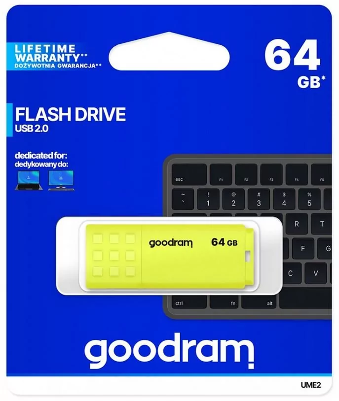 Goodram UME2 64GB żółty (0640Y0R11)