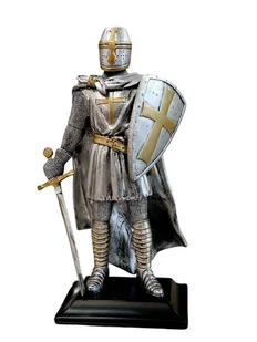 RYCERZ ZAKONNIK KRZYŻAK , PIĘKNA FIGURKA NA PREZENT - Figurki dekoracyjne - miniaturka - grafika 1