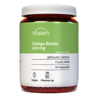 Witaminy i minerały - Vitaler's, Ginkgo Biloba (Miłorząb japoński) 120 mg, 60 kaps. - miniaturka - grafika 1