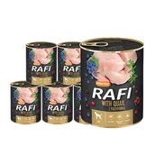 Mokra karma dla psów - Dolina Noteci Rafi z przepiórką 6x800g 42528-uniw - miniaturka - grafika 1