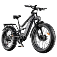 Rowery elektryczne - FENGQS H6PRO Electric Bike 1000W*2 Motor 52V 20Ah Battery 26*4 0 inch Tires 60km/h Max Speed 140km Range 7-speed LCD Dis - miniaturka - grafika 1