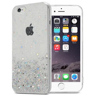 Pokrowiec Do Apple iPhone 6 PLUS / 6S PLUS Etui w Przezroczysty z Brokatem Glitter Obudowa Case Cover TPU Cadorabo - Etui i futerały do telefonów - miniaturka - grafika 1