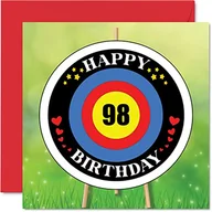 Kartki okolicznościowe i zaproszenia - Zabawne kartki urodzinowe na 98. urodziny dla mężczyzn kobiet - docelowy wiek - kartka urodzinowa dla pradziadka dziadka niani babci babci taty mamy, 145 mm x 145 mm kartki z życzeniami, zabawna - miniaturka - grafika 1