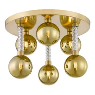 Lampy sufitowe - Molekułowa lampa sufitowa Mida C0583-06D-2GHF Zumaline kule szklane mosiądz - miniaturka - grafika 1