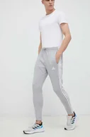 Spodnie męskie - adidas spodnie treningowe Essentials kolor szary melanżowe - miniaturka - grafika 1