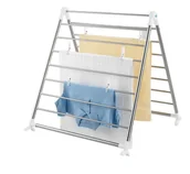 Akcesoria łazienkowe - Wenko Suszarka na pranie srebrna, 65x150 cm - miniaturka - grafika 1