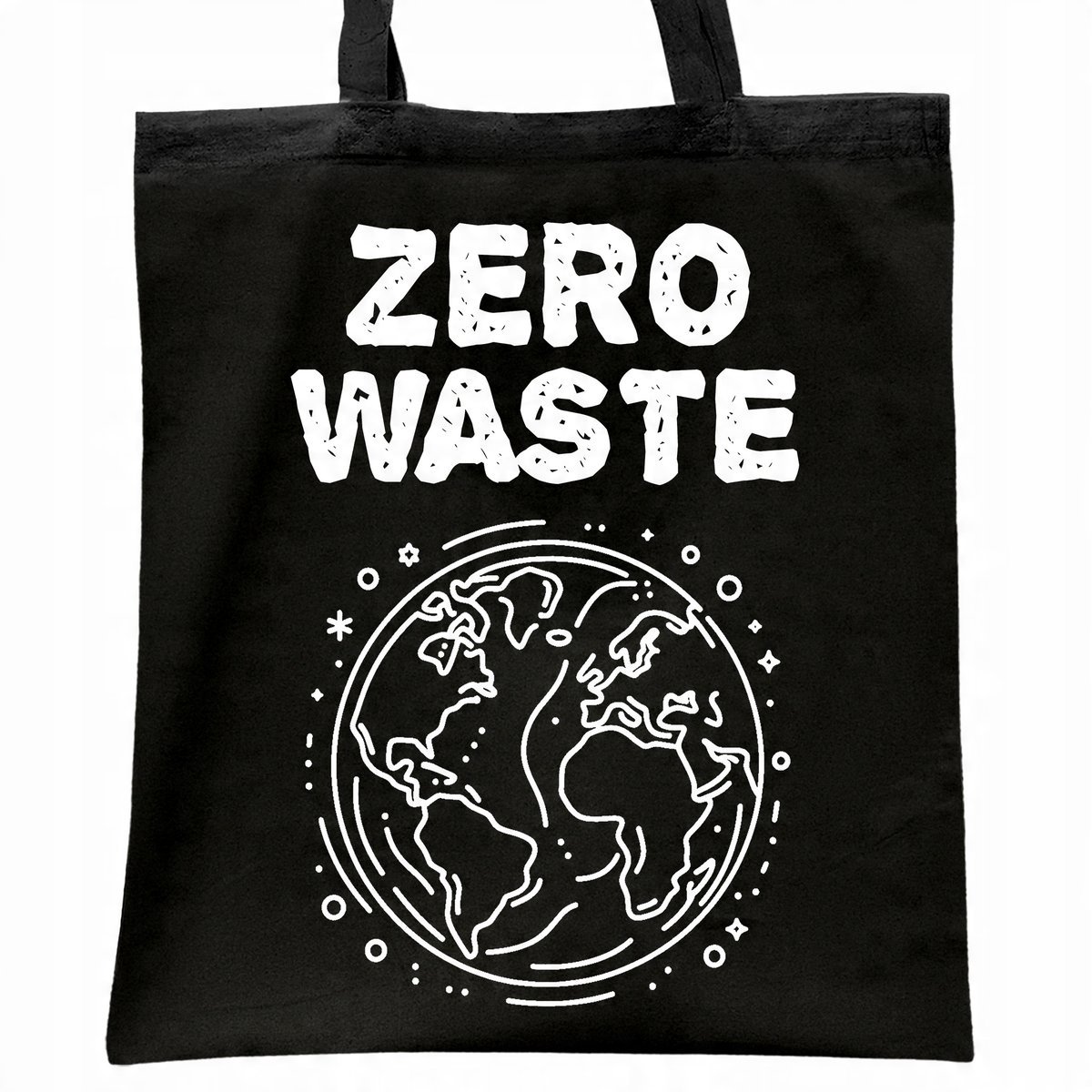 Torba bawełniana czarna na zakupy Eco Ekologia Przyroda Prezent