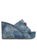 Klapki i japonki damskie - Guess Klapki FLJEV2 DEN04 Niebieski - miniaturka - grafika 1