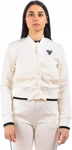 GUESS BLUZA DAMSKA KREMOWA WZÓR LOGO DŁUGI RĘKAW L GNA - Bluzy damskie - miniaturka - grafika 1