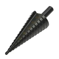 Wiertła - Wiertło stożkowe HSS 4-32mm TiAlN stopniowe Geko G38562 - miniaturka - grafika 1