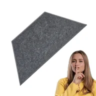 Dekoracje domu - Półheksagon, trapez, panel filcowy akustyczny, dekoracja ścienna, średni szary - miniaturka - grafika 1