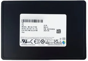 Samsung Enterprise SSD 2,5" 7,6TB PM9A3 NVMe PCIe 4,0 x 4 bulk Ent, MZQL27T6HBLA-00A07 - Dyski serwerowe - miniaturka - grafika 1