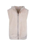 Kamizelki damskie - SHORT STORIES Kamizelka polarowa w kolorze beżowym - miniaturka - grafika 1