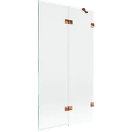 Parawany nawannowe - Mexen Lunar parawan nawannowy 2-skrzydłowy prawy 100 x 150 cm, transparent, różowe złoto - 897-100-100-60-00-P - miniaturka - grafika 1