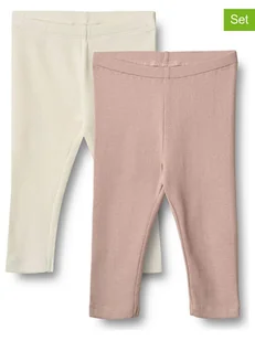 Wheat Legginsy (2 pary) "Jules" w kolorze kremowo-jasnoróżowym - Spodenki dla niemowląt - miniaturka - grafika 1