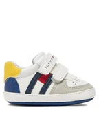 Buty dla chłopców - Tommy Hilfiger Sneakersy Flag Low Sneaker T0B9-33830-1755 Biały - miniaturka - grafika 1