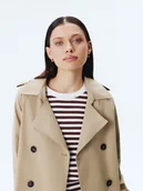 Płaszcze damskie - Krótki trencz dwurzędowy - miniaturka - grafika 1