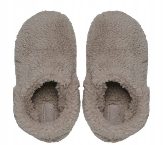 CROCS KAPCIE PLUSZOWE Z PASKIEM BEŻOWE MIĘKKIE 38/39 J0A