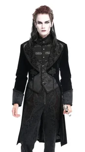 płaszcz męski DEVIL FASHION - EMBROIDERED -XS - Płaszcze męskie - miniaturka - grafika 1