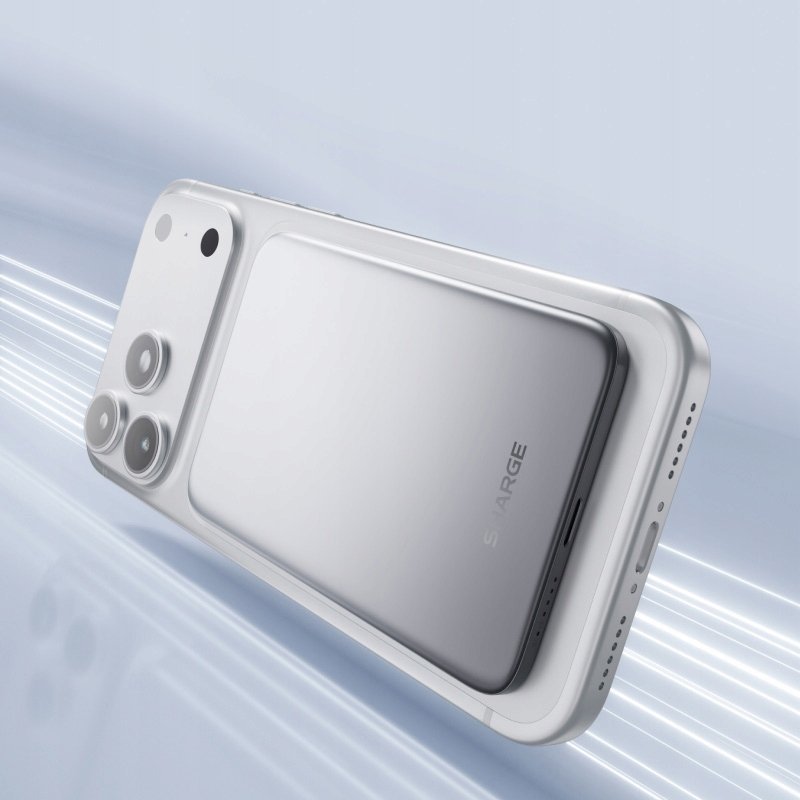 SHARGE Magnetic Wireless Power Bank 10000mAh 20W USB-C magnetyczny, srebrny