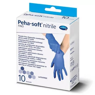 Peha-Soft Nitrile Fino, rękawiczki diagnostyczne, nitrylowe, bezpudrowe, rozmiar M, 10 sztuk | Darmowa dostawa od 119,99 zł! 9091029 - Rękawiczki jednorazowe - miniaturka - grafika 1