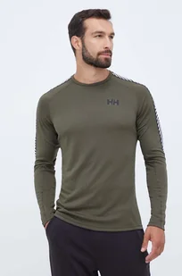 Helly Hansen longsleeve funkcyjny Lifa Active kolor zielony gładki - Bielizna sportowa męska - miniaturka - grafika 1