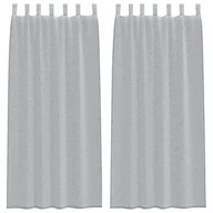 Zasłony - vidaXL Zasłony z zasłonami 2 pcs Ciemny szary 140 x 260 cm Poliester - miniaturka - grafika 1