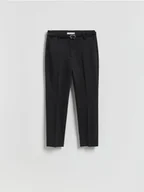 Spodnie damskie - Reserved - Spodnie cygaretki z paskiem - czarny - miniaturka - grafika 1