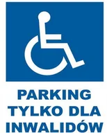 Akcesoria BHP - Zi-41  Znak Tablica Parking Tylko Dla Inwalidów - miniaturka - grafika 1