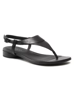 Sandały damskie - Ecco Sandały W Flat Sandal II 20842301001 Czarny - grafika 1