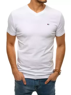 Koszulki męskie - T-shirt męski gładki biały Dstreet RX4792 - grafika 1