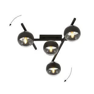 Emibig Smart lampa sufitowa 4-punktowa czarna/transparentna 1105/4 - Lampy sufitowe - miniaturka - grafika 4