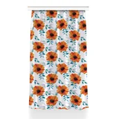 Zasłony - Zasłona do pokoju wzór 150x230 Pomarańczowy kwiat, Fabricsy - miniaturka - grafika 1