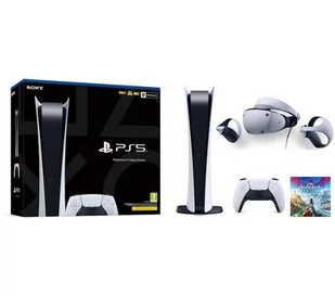 Sony PlayStation 5 Digital Edition + okulary PlayStation VR2 + Horizon Call of the Mountain - Konsole Playstation - miniaturka - grafika 1