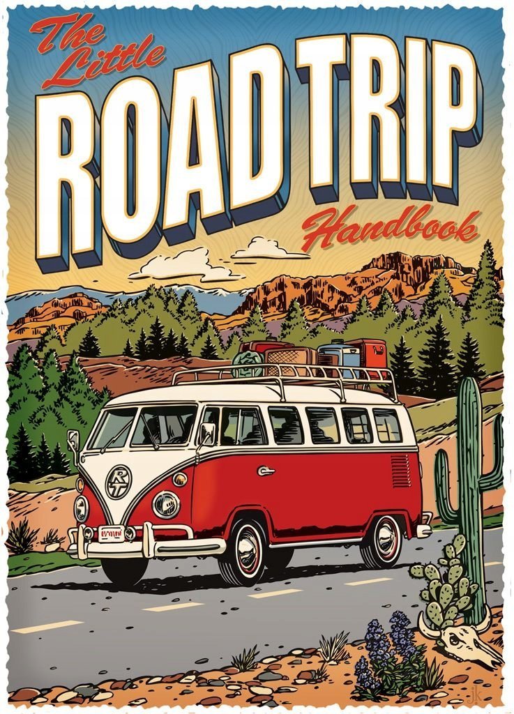 PODKŁADKA POD MYSZ Z Nadrukiem 22x18 cm USA Road Trip Vintage Tekst Prezent