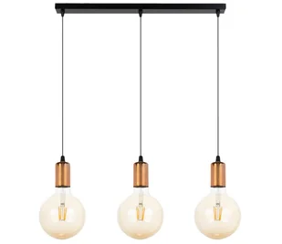 Żyrandol na lince MIROS 3xE27/60W/230V czarny/miedziany - Lampy sufitowe - miniaturka - grafika 1