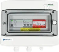 Akcesoria do kolektorów i fotowoltaiki - Rozdzielnica hermetyczna EMITER z ogranicznikiem przepięć AC typ 1+2, B16A 3F, różnic 40A/300mA - miniaturka - grafika 1