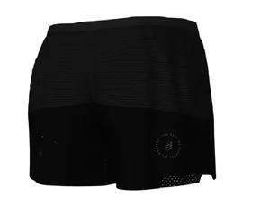 COMPRESSPORT spodenki biegowe PERFORMANCE SHORT BLACK EDITION 2019 czarne - Spodnie sportowe damskie - miniaturka - grafika 1