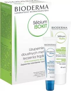Zestaw do pielęgnacji twarzy Bioderma Sebium Isokit Krem do twarzy 40 ml + Balsam do ust 15 ml (3401326447246) - Zestawy kosmetyków damskich - miniaturka - grafika 1