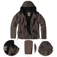 Odzież trekkingowa damska - Kurtka turystyczna męska Surplus Zipper Windbreaker Brązowa - miniaturka - grafika 1
