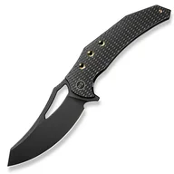 Noże - Nóż składany WE Knife Epaulette Black Titanium, Black Stonewashed M390 by Gavko Knives (WE24024-1) - miniaturka - grafika 1