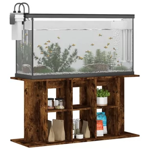 Szafka pod akwarium, przydymiony dąb, 120x40x60 cm Lumarko! - Szafki do salonu - miniaturka - grafika 4