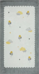 Dywanik Dziecięcy 80X150 Baby 4 Kremowy Popietaty Żółty Baloniki - Dywaniki łazienkowe - miniaturka - grafika 1