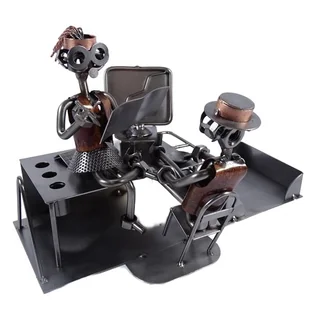 Metalowa figurka Przybornik 2 osoby. Praktyczna dekoracja do biura - Figurki dekoracyjne Metalowa figurka Przybornik 2 osoby. Praktyczna dekoracja do biura - Figurki dekoracyjne - miniaturka - grafika 1