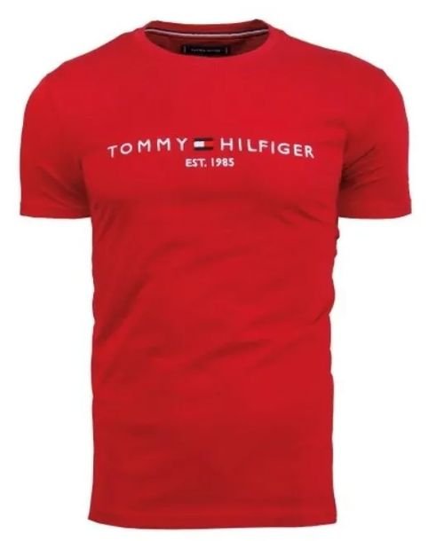 Czerwona Koszulka Męska T-Shirt Tommy Hilfiger Est.1985 - XXL