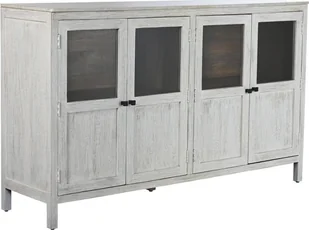 Home ESPRIT Kredens Home ESPRIT Biały Szkło Drewno mango 175 x 45,2 x 105 cm - Kredensy - miniaturka - grafika 1