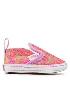 Vans Tenisówki Slip-On V Crib VN0A2XSLPT51 Różowy - Buty dla dziewczynek - miniaturka - grafika 1
