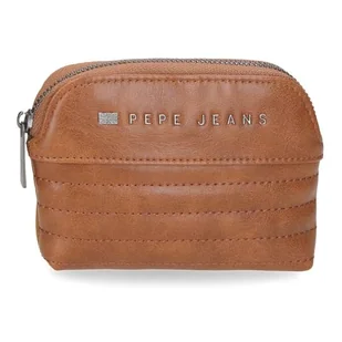 Pepe Jeans Portfel Biker Brązowy 11,5x8,5x1,5 cm Poliester z Detalami ze Skóry PU by Joumma Bags, Brązowy brązowy, Talla única, portmonetka - Portfele - miniaturka - grafika 1