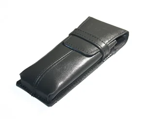Etui na okulary ze skóry naturalnej, szare, produkt polski - Etui na długopisy i pióra - miniaturka - grafika 1